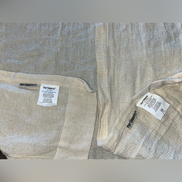 2 Pier1 Imports cotton loop curtains - Picture 7 of 11